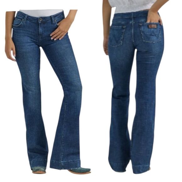 WRANGLER Retro Mae Wide Leg Jeans Size 7 x 32 - Picture 1 of 9